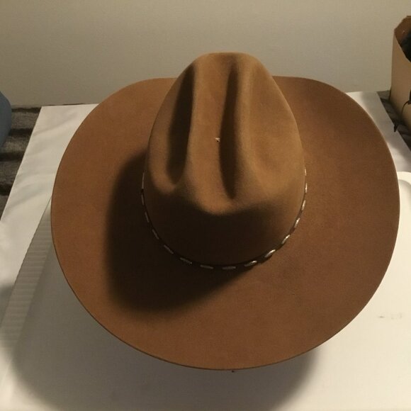 Resistol George Strait Hill Country Felt/Wool/Beaver? Hat 7 Chestnut - Picture 3 of 11